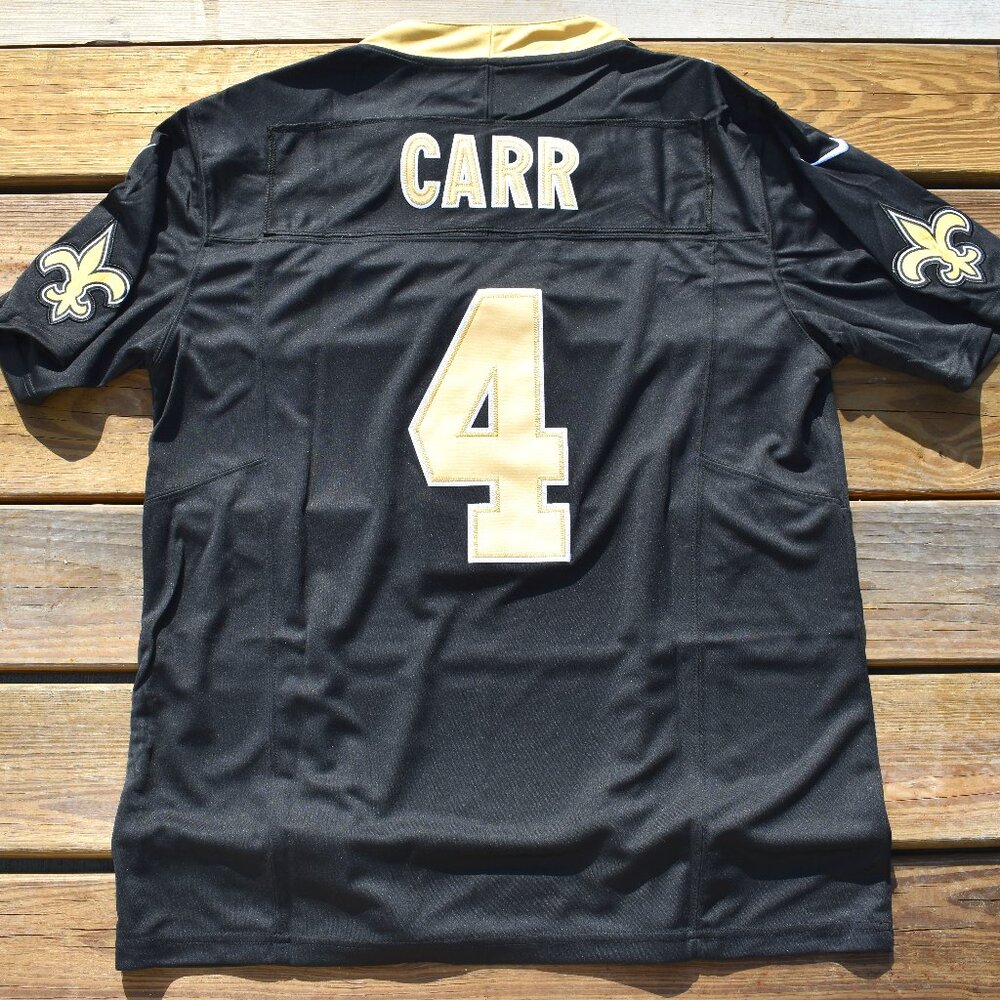 New! Derek Carr New Orleans Saints Black Football Jersey Adult Men's Size Large